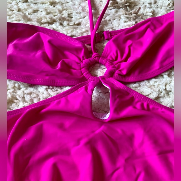 NWT Cut-Out Fuschia Fire Swimsuit - Picture 2 of 5